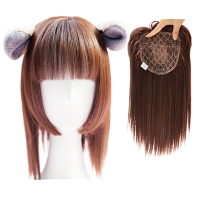 蔓茵头顶补发片假发女长发姬发式假发片头顶空气齐刘海仿真发隐形无痕假发女薄补发增发片