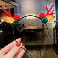 圣诞节装饰品圣诞发箍发卡鹿角头箍发夹成人小鹿发饰儿童公司晚会酒吧派对道具年会节日装饰头饰