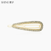 shine发夹立体几何元素边夹时尚简约少女超仙刘海夹发饰 金色