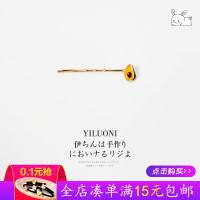 日韩系古风发饰牛油果绿色少女刘海夹边夹一字夹头发发饰发夹发卡