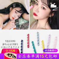 日韩系少女爱心蝴蝶结彩色发夹边夹清新百搭头饰刘海夹一字夹发卡