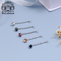 皇家莎莎(Royalsasa)发饰一字夹对夹发卡子发夹头饰侧夹边夹刘海夹 混色