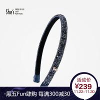 shes茜子发饰 简约精致小米珠发箍 百搭头箍发卡头饰