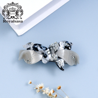 皇家莎莎(Royalsasa)韩版头饰发卡亚克力仿水晶顶夹发夹发饰马尾夹弹簧夹时尚饰品