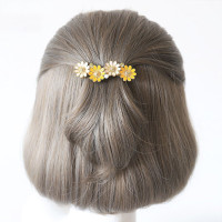 案妆发夹女韩国小清新雏菊夹子顶夹弹簧夹发卡头饰后脑勺刘海夹卡子