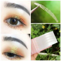 免胶水蕾丝双眼皮贴隐形自然肉色网纱仙女贴美目贴细款月牙款免剪J