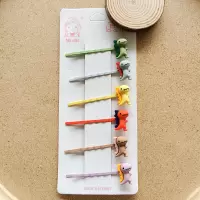网红小恐龙发夹超可爱卡通一字夹刘海彩色边夹发卡碎发头饰品