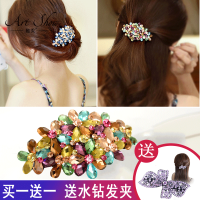 雅秀女士水钻发夹弹簧夹顶夹夹头发夹子马尾饰品成人淑女发卡简约头饰