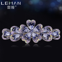 雷嫚时尚发饰合金水钻发夹发卡中号弹簧夹横夹顶夹子头饰品