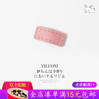 韩国泫雅风几何长方形发夹网红简约糖果色顶夹发卡夹子头饰少女边夹