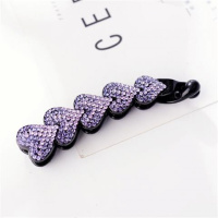 香蕉夹竖夹马尾发夹韩版水钻夹子头饰发卡扭夹发饰品竖卡轻奢