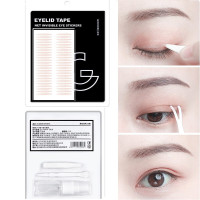 【3件8】古迪隐形蕾丝双眼皮贴遇水既粘盒装网纱纤维条初学者缕空美目贴