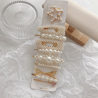 清晨的星星 珍珠发夹网红款边夹少女森系仙女超仙一字发卡刘海bb夹子韩国头饰