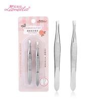 拉美拉(两支装) 多功能眉毛夹[眉夹子不锈钢镊子拔毛拔胡子修眉神器刀]