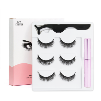 睫毛 假睫毛 磁石假睫毛自然款眼睫毛磁铁睫毛磁力假睫毛无胶水磁铁眼线液睫毛