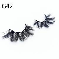 G42手工制作纤长卷翘浓密假睫毛 不规则交叉夸张眼睫毛