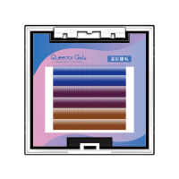 彩色嫁接睫毛 单根种植睫毛彩色毛 彩色嫁接假睫毛 蓝紫咖混装