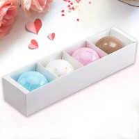 卡洛特 抖音泡泡沐浴球 成人儿童泡澡球 牛奶浴盐沐浴球 沐浴精油球气泡弹 沐浴气泡弹100g[4个装]