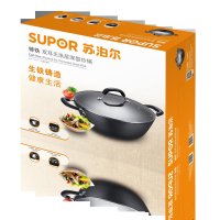 铸铁双耳无涂层深型炒锅/FC34Y1//5/O