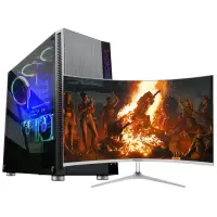 世纪之星 酷睿i5四核/AMD Radein 游戏独显/8GB内存/256GB固态 家用办公商用学生网课游戏电脑 台式机 台式电脑 DIY组装机 组装电脑 电脑主机+32英寸显示器