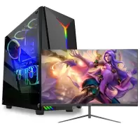 世纪之星 i7级六核E5 2620/GTX1050Ti 4G独显/16G内存/256G固态+500G机械盘 家用办公游戏电脑 组装机 电脑主机 台式机 组装电脑 台式电脑+24英寸