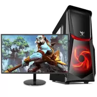 世纪之星 i9级八核E5 2660/GTX1050独显/16G内存/256G固态+500G机械盘 家用办公商务网课游戏电脑 台式机DIY组装机电脑 台式电脑 电脑主机+19英寸全套