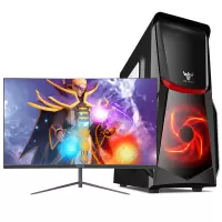 世纪之星 i9级八核E5 2660/GTX1050独显/16G内存/256G固态+500G机械盘 家用办公商务网课游戏电脑 台式机DIY组装机电脑 台式电脑 电脑主机+24英寸全套