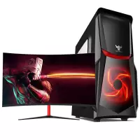 世纪之星 i9级八核E5 2660/GTX1050独显/16G内存/256G固态+500G机械盘 家用办公商务网课游戏电脑 台式机DIY组装机电脑 台式电脑 电脑主机+27英寸全套