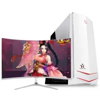 世纪之星 酷睿i7 2600四核/GTX1050Ti 4G独显/16G内存/256G固态+500G机械硬盘 家用办公游戏电脑台式电脑 DIY组装机 组装电脑 电脑主机+32英寸曲面