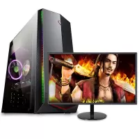 世纪之星 酷睿i7 2600四核/GTX1050游戏独显/16G内存/256G固态+500G机械硬盘 台式机 台式电脑 DIY组装机 组装电脑 电脑主机 家用游戏电脑+19英寸全套