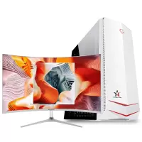 世纪之星 酷睿i7 2600四核/AMD游戏独显/8G内存/256G固态+500G机械硬盘 台式电脑 组装机电脑台式机 电脑主机 家用办公商用 学生直播游戏电脑台式机+32英寸曲面