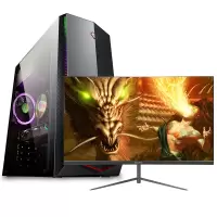 世纪之星 酷睿i7 2600四核/GTX1050Ti 4G独显/16G内存/256G固态+500G机械硬盘 台式电脑 组装机电脑台式机电脑主机 家用办公学生 游戏电脑+24英寸全套
