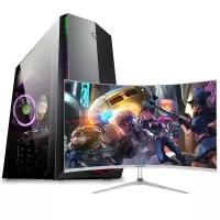 世纪之星 酷睿i7 2600四核/GTX1050Ti 4G独显/16G内存/256G固态+500G机械硬盘 台式电脑 组装机电脑台式机电脑主机 家用办公学生 游戏电脑+32英寸曲面