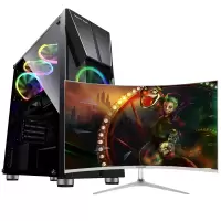 世纪之星 酷睿i7 2600四核/GTX1050独显/8G内存/256G固态+500G机械硬盘 台式电脑 组装机 电脑台式机 电脑主机 家用办公商用学生游戏电脑台式机+32英寸曲面