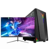 世纪之星 i7级六核至强E5 2620/GTX1050 4G独显/16GB内存/256GB固态 SSD 家用办公商务游戏电脑 台式机 组装电脑 台式电脑 电脑主机+24英寸平面全套