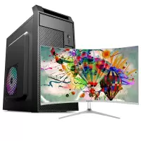 世纪之星 十代酷睿i5 10400六核/16G DDR4内存/512G固态 组装机 台式电脑 台式机 电脑主机 家用办公电脑 商务娱乐设计学生直播网课游戏电脑+32英寸曲面显示器