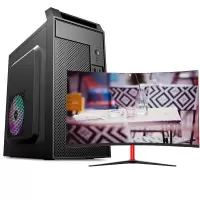 世纪之星 十代酷睿i5 10400六核/16G DDR4内存/512G固态 组装机 台式电脑 台式机 电脑主机 家用办公电脑 商务娱乐设计学生直播网课游戏电脑+27英寸平面显示器