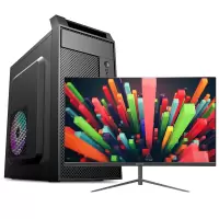 世纪之星 十代酷睿i5 10400六核/16G DDR4内存/512G固态 组装机 台式电脑 台式机 电脑主机 家用办公电脑 商务娱乐设计学生直播网课游戏电脑+24英寸平面显示器