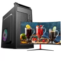 世纪之星 十代酷睿i7 10700八核/16G DDR4内存/512G高速固态 组装机 台式电脑 台式机 电脑主机 家用商务办公电脑 学生网课直播电脑台式 游戏电脑+27英寸显示器