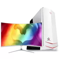 世纪之星 11代酷睿i5 11400六核/16G DDR4内存/512G固态 组装机 台式电脑 台式机 电脑主机 家用办公电脑 商务娱乐设计学生直播网课游戏电脑+32英寸曲面显示器