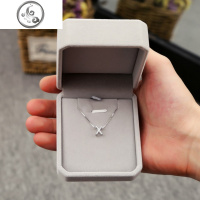 设计感创意X字母项链女纯银韩国简约英文吊坠小众锁骨链女友 JiMi