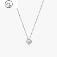 WF几何镂空闪钻项链s925纯银女网红潮小众简约会动chocker锁骨链 JiMi