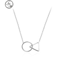 JG几何项链女纯银简约气质小众锁骨链ins嘻哈情侣网红百搭学生 JiMi