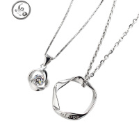 玫瑰花情侣项链一对925银简约锁骨链创意吊坠韩版男女信物森系 JiMi