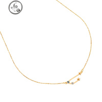项链日系简约气质12星座生日吊坠锁骨链脖子饰品个性配饰 JiMi