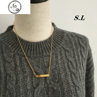 原创设计包金锁骨链女简约个性CHIC网红颈链项圈百搭气质毛衣项链 JiMi