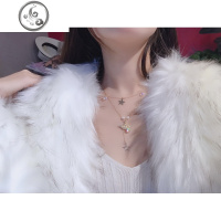 少女梦量贩铺颈链锁骨链巴洛克复古小天使双层闪耀blingbling项链 JiMi