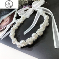 珍珠蕾丝儿童锁骨链女简约短款网红脖子饰品百搭韩国项圈项链颈带 JiMi