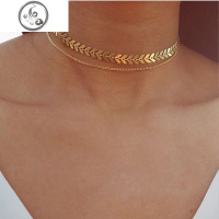 金属亮片项链 女短款锁骨链项圈欧美个性极简百搭时尚颈链脖子链 JiMi