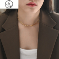 NICE 欧美简约金属感链条choker ins风叠戴百搭时髦项链锁骨链 JiMi